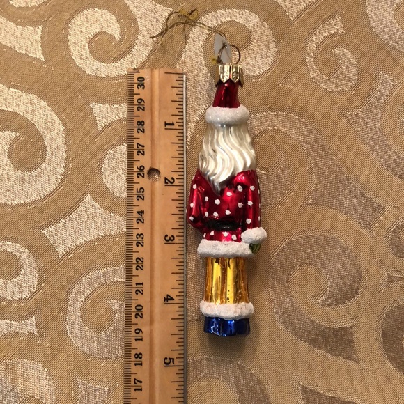 EuroVue made in Poland metallic Santa ornament - Picture 2 of 2